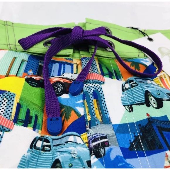Robert Graham NWT Swim Trunks 32 Car Theme - Picture 5 of 8